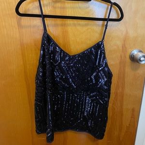 Forever21 Blue Sequin Tank Top